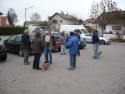Kurzes Palaver vor der Abfahrt