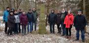 Wandergruppen-Foto an der Lonprigiussäule